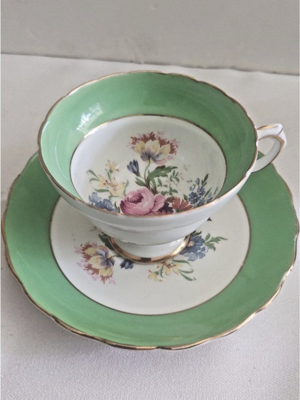 Vintage Rosina fine bone china tea cup and saucer 1950's